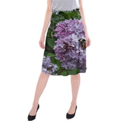 Lilac Bumble Bee Midi Beach Skirt