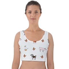 Farm Animals Velvet Crop Top