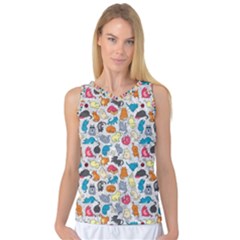 Funny Cute Colorful Cats Pattern Women s Basketball Tank Top by EDDArt