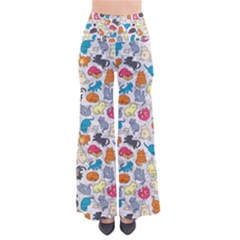 Funny Cute Colorful Cats Pattern So Vintage Palazzo Pants by EDDArt