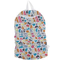 Funny Cute Colorful Cats Pattern Foldable Lightweight Backpack by EDDArt