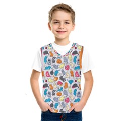 Funny Cute Colorful Cats Pattern Kids  Sportswear by EDDArt