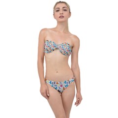 Funny Cute Colorful Cats Pattern Classic Bandeau Bikini Set by EDDArt