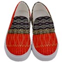 Creative red and black geometric design  Men s Canvas Slip Ons View1