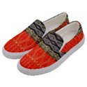 Creative red and black geometric design  Men s Canvas Slip Ons View2