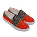 Creative red and black geometric design  Women s Canvas Slip Ons View3