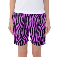 Zebra Stripes Pattern Trend Colors Black Pink Women s Basketball Shorts