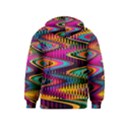 Multicolored Wave Distortion Zigzag Chevrons Kids  Zipper Hoodie View2