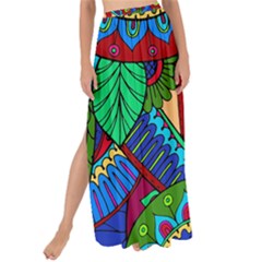 Pop Art Paisley Flowers Ornaments Multicolored 2 Maxi Chiffon Tie-up Sarong by EDDArt
