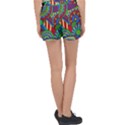 Pop Art Paisley Flowers Ornaments Multicolored 2 Women s Velour Lounge Shorts View2