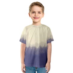 Cloudy Foggy Forest with pine trees Kids  Sport Mesh Tee