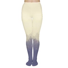 Cloudy Foggy Forest With Pine Trees Women s Tights by genx