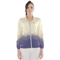 Cloudy Foggy Forest with pine trees Windbreaker (Women)