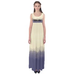 Cloudy Foggy Forest with pine trees Empire Waist Maxi Dress