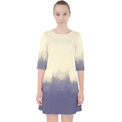 Cloudy Foggy Forest with pine trees Pocket Dress