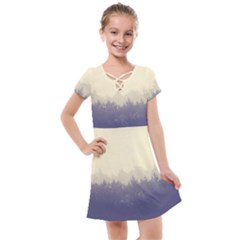 Cloudy Foggy Forest with pine trees Kids  Cross Web Dress