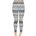 Native American Ornaments Watercolor Pattern Blue Inside Out Leggings View1
