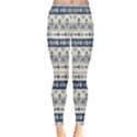 Native American Ornaments Watercolor Pattern Blue Inside Out Leggings View3