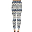 Native American Ornaments Watercolor Pattern Blue Inside Out Leggings View4