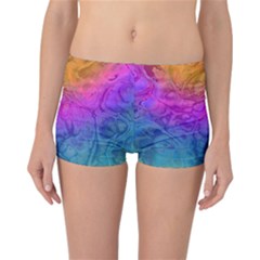 Fractal Batik Art Hippie Rainboe Colors 1 Reversible Boyleg Bikini Bottoms by EDDArt