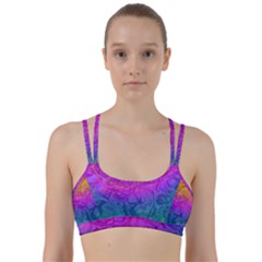 Fractal Batik Art Hippie Rainboe Colors 1 Line Them Up Sports Bra by EDDArt