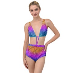 Fractal Batik Art Hippie Rainboe Colors 1 Tied Up Two Piece Swimsuit by EDDArt