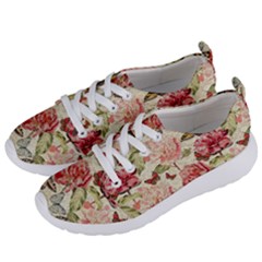 Watercolor Vintage Flowers Butterflies Lace 1 Women s Lightweight Sports Shoes by EDDArt