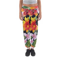 Tropical Flowers Butterflies 1 Women s Jogger Sweatpants by EDDArt