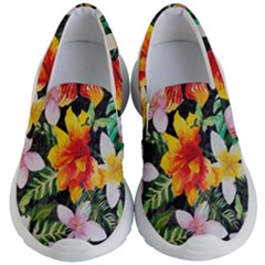 Tropical Flowers Butterflies 1 Kid s Lightweight Slip Ons