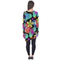 Colorful Retro Flowers Fractalius Pattern 1 Long Sleeve Tunic  View2