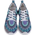 Folk Art Lotus Mandala Blue Turquoise Men s Lightweight Sports Shoes View1