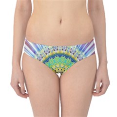 Power Mandala Sun Blue Green Yellow Lilac Hipster Bikini Bottoms by EDDArt