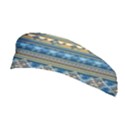 Vintage Border Wallpaper Pattern Blue Gold Stretchable Headband View1