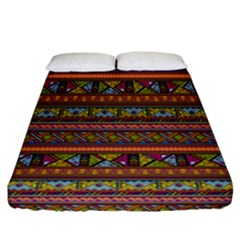 Traditional Africa Border Wallpaper Pattern Colored 2 Fitted Sheet (california King Size) by EDDArt