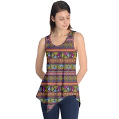 Traditional Africa Border Wallpaper Pattern Colored 2 Sleeveless Tunic by EDDArt