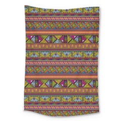 Traditional Africa Border Wallpaper Pattern Colored 2 Large Tapestry by EDDArt