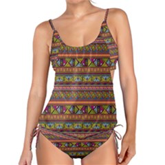 Traditional Africa Border Wallpaper Pattern Colored 2 Tankini Set by EDDArt