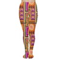 Traditional Africa Border Wallpaper Pattern Colored 3 Women s Tights View1