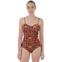 Traditional Africa Border Wallpaper Pattern Colored 3 Sweetheart Tankini Set View1