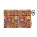 Traditional Africa Border Wallpaper Pattern Colored 3 Canvas Cosmetic Bag (Large) View2