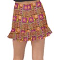 Traditional Africa Border Wallpaper Pattern Colored 3 Fishtail Mini Chiffon Skirt View2