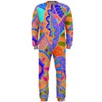 Pop Art Paisley Flowers Ornaments Multicolored 3 OnePiece Jumpsuit (Men) 