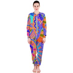 Pop Art Paisley Flowers Ornaments Multicolored 3 Onepiece Jumpsuit (ladies)  by EDDArt