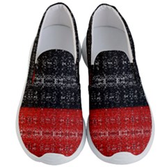 Red And Black Lace In Layers Created By Flipstylez Designs Men s Lightweight Slip Ons by flipstylezfashionsLLC