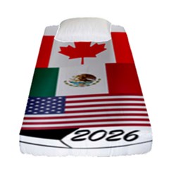 United Football Championship Hosting 2026 Soccer Ball Logo Canada Mexico Usa Fitted Sheet (single Size) by yoursparklingshop