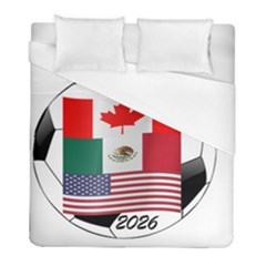 United Football Championship Hosting 2026 Soccer Ball Logo Canada Mexico Usa Duvet Cover (full/ Double Size) by yoursparklingshop