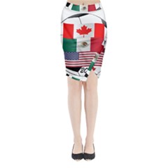 United Football Championship Hosting 2026 Soccer Ball Logo Canada Mexico Usa Midi Wrap Pencil Skirt by yoursparklingshop