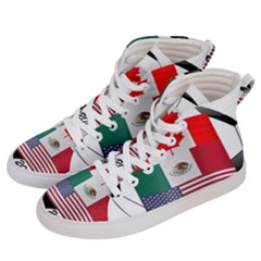 United Football Championship Hosting 2026 Soccer Ball Logo Canada Mexico Usa Men s Hi-top Skate Sneakers by yoursparklingshop