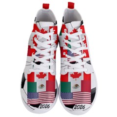 United Football Championship Hosting 2026 Soccer Ball Logo Canada Mexico Usa Men s Lightweight High Top Sneakers by yoursparklingshop