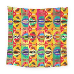 Colorful Shapes                                         Square Tapestry by LalyLauraFLM